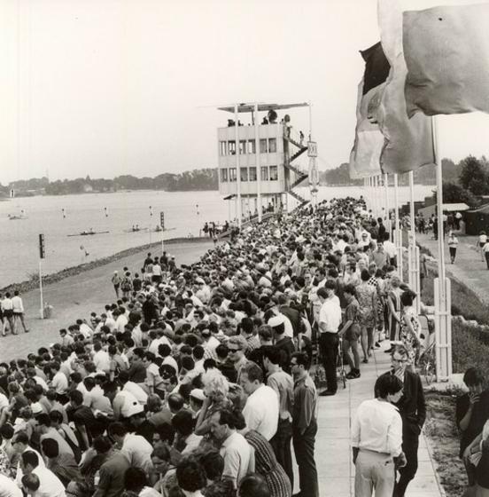 Schon bei der ersten Regatta im Sommer 1969 herrschte Hochbetrieb auf der neuen Wettkampfstätte.