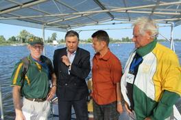 Hoher Besuch bei den Marathon-Kanuten