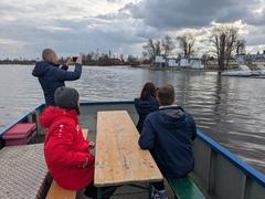 Besichtigung der Regattatstrecke vom Wasser aus.