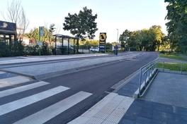 Fußgängerüberweg in der Ziesarer Landstraße.