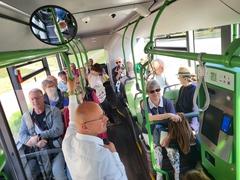 Im Bus ging es durch Brandenburg.