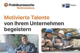 Flyer für die Praktikumswoche Westbrandenburg