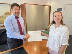 OB Scheller mit der Kinder- und Jugendbeauftragten Engeleiter