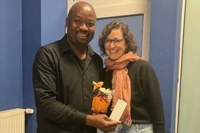 Referent Christian Fotso und ZuPf-Netzwerkkoordinatorin Jenny Barthel.