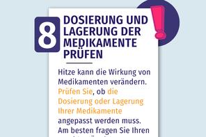 Dosierung und Lagerung der Medikamente prüfen.