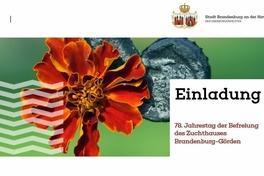 Deckblatt der Einladung