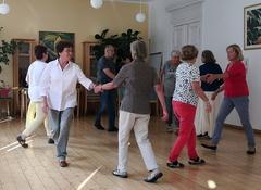 Die Tanzgruppe bei der Probe