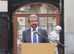 Prof.Dr.Dr.h.c.(mult.) Hermann Parzinger bei seinen interessanten Ausführungen.