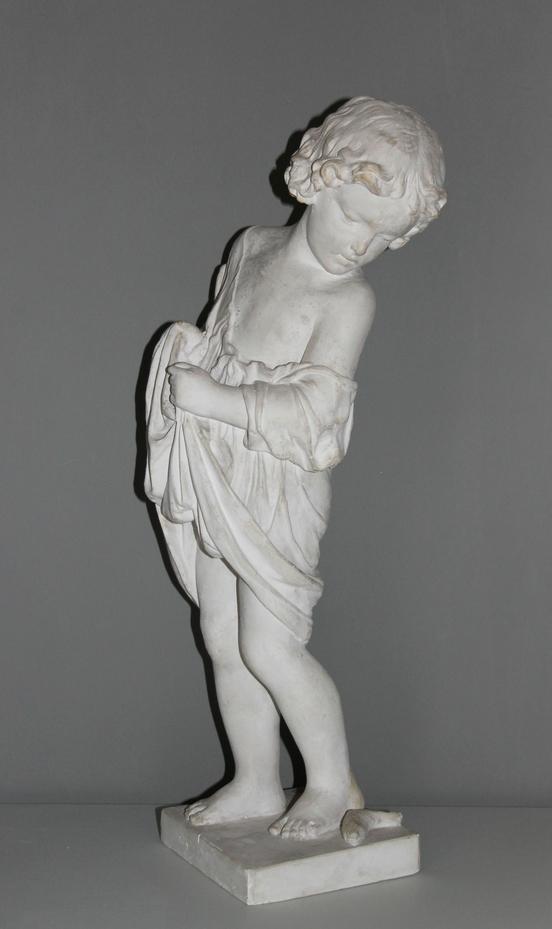 Gustav Metz, Fischerknabe, Marmor, Entwurf 1836, Ausführung 1852, H 60 cm