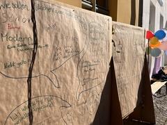 Sammlung von Ideen auf Flipcharts