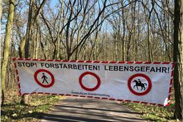 Sperrung des Radweges Buhnenhaus – Malge