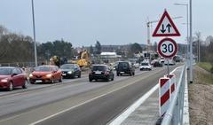 Die Potsdamer Straße ist seit geraumer Zeit eine Baustelle und am vierten Adventswochenende 2025 vollgesperrt.