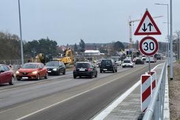 Die Potsdamer Straße ist seit geraumer Zeit eine Baustelle und am vierten Adventswochenende 2025 vollgesperrt.
