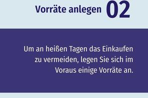 Vorräte anlegen.