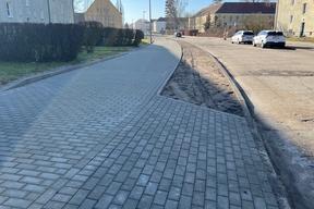 fertig gestellter Gehweg im nördlichen Bereich der Beethovenstraße
