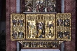 Aufnahme des gotischen Hochaltars der St. Katharinenkirche nach Abschluss der zweijährigen Konservierung und Restaurierung.