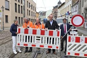Sie machen den Weg frei: Steffen Scheller, Jörg Vogler, Andreas Stein, Thomas Laschinski und Britta Kornmesser.