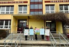 In der Otto-Tschirch-Oberschule sind Collagen zu Wünschen und Träumen der Kinder entstanden.