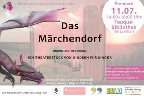 Ein Drache im Lesehof der Fouqué-Bibliothek