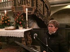 Oberbürgermeisterin Dietlind Tiemann sprach zur Gemeinde