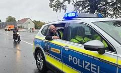 Daniel Keip fuhr im Polizeiwagen die Freigabetour mit.
