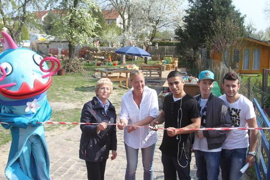 Eröffnung des Mitmach-BUGA Gartens mit Wilma Wels