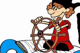 Kolumbus auf dem Buch