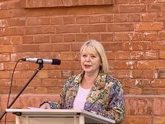 Landtagspräsidentin Dr. Ulrike Liedtke während ihrer Rede.