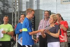 Gewinner des 8,2 km Laufes Dennis Walter