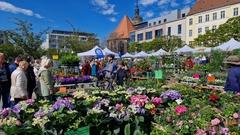 Stets im April grünt und blüht es im Stadtzentrum.