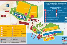 Lageplan wo welche Stationen zu finden sind.