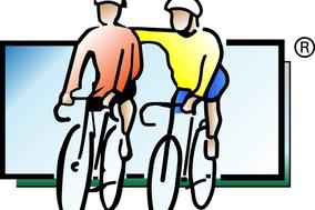 Zeichnung von zwei Radfahrern