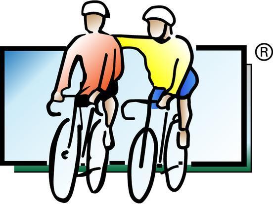 Zeichnung von zwei Radfahrern