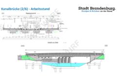 Die Entwürfe zur Kanalbrücke.