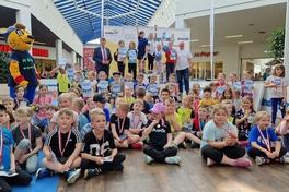 Bild von der Siegerehrung von einem vergangenen Kindersprint-Finale.