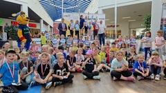 Bild von der Siegerehrung von einem vergangenen Kindersprint-Finale.