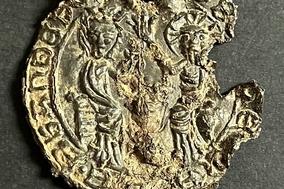 Pilgerzeichen vom Marienberg in Brandenburg an der Havel aus dem 14. Jahrhundert.
