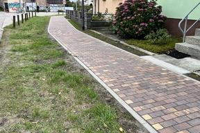 fertiggestellter Gehwegbereich