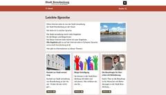 Startseite der Webseite in Leichter Sprache