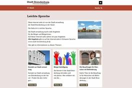 Startseite der Webseite in Leichter Sprache