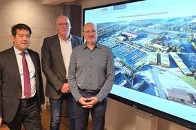 Oberbürgermeister Steffen Scheller, Projektleiter Michael Wagner und Ralf Jörg Rißling stellten Projekt "BrandenburgerWasserForum" vor.