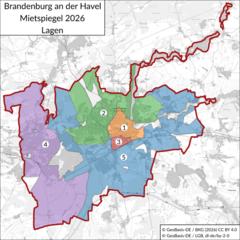 Karte von Brandenburg an der Havel – Lagen