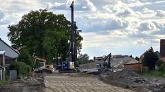 Die Baustelle zur Bahnübergangsbeseitigung in Wust.