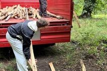 Das Holz musste an Ort und Stelle verbracht werden