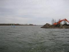 Zwischen Dalben und neuem Inselufer wurde Platz für die Bahnen 7 und 8 geschaffen.