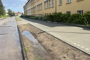 neuer Gehweg entlang der Beethovenstraße