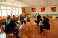 Auch Workshops, hier mit Sebastian Kopke (SATU), fanden statt.