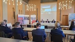 Pressekonferenz zum Thema 35 Jahre Städtebauförderung im Land Brandenburg.