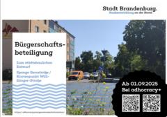 Flyer für die Bürgerbeteiligung Gerostraße