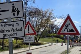 Baustelle in der Sprengelstraße.